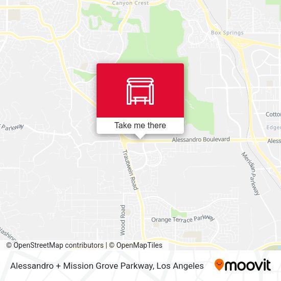 Alessandro + Mission Grove Parkway map
