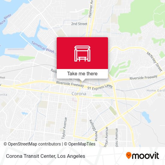 Corona Transit Center map