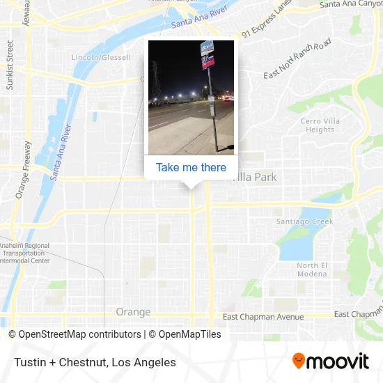 Tustin + Chestnut map