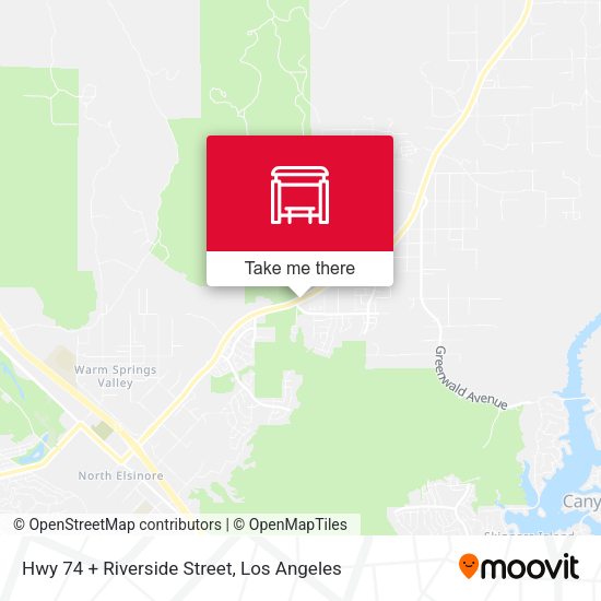 Hwy 74 + Riverside Street map