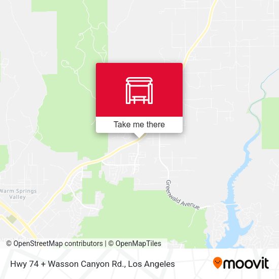 Hwy 74 FS Wasson Canyon Rd. map