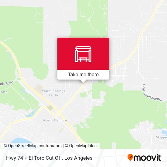 Hwy 74 + El Toro Cut Off map