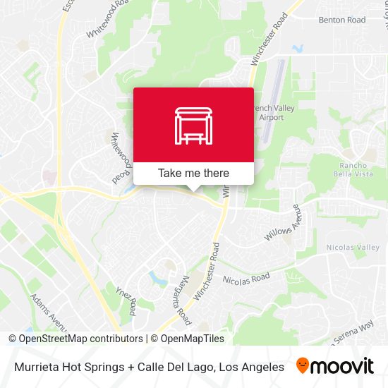 Murrieta Hot Springs + Calle Del Lago map