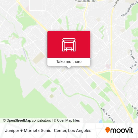 Mapa de Juniper + Murrieta Senior Center