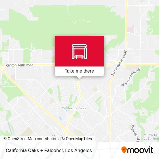 California Oaks + Falconer map