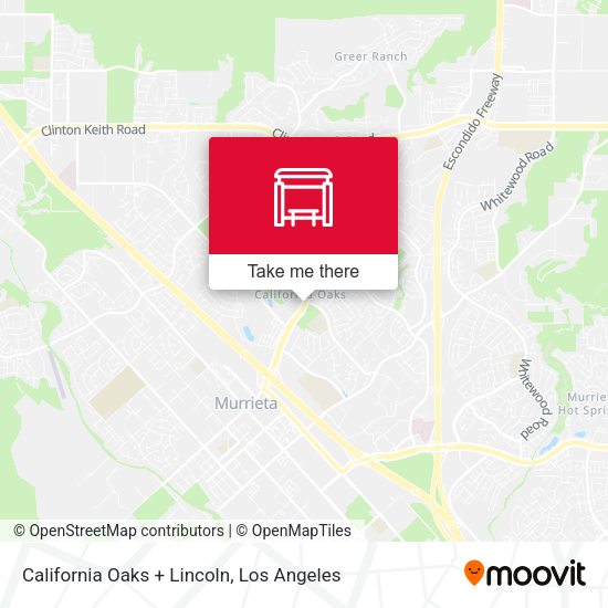 California Oaks + Lincoln map