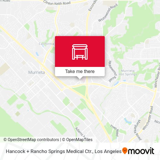 Mapa de Hancock + Rancho Springs Medical Ctr.