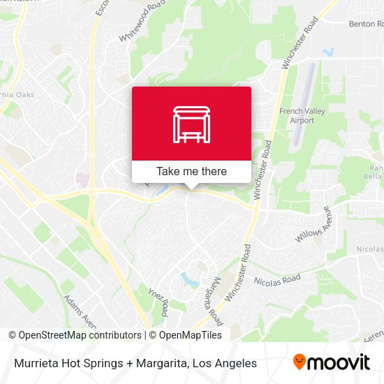 Murrieta Hot Springs + Margarita map