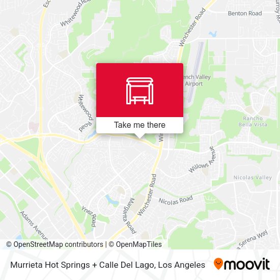 Mapa de Murrieta Hot Springs + Calle Del Lago