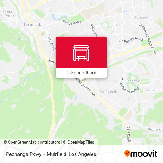 Mapa de Pechanga Pkwy + Muirfield