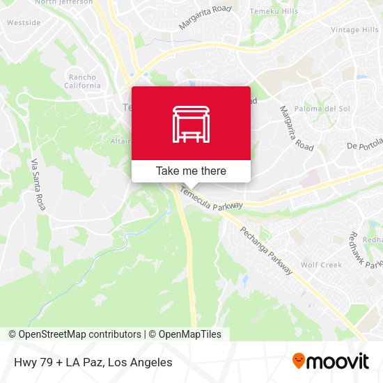 Mapa de Hwy 79 + LA Paz