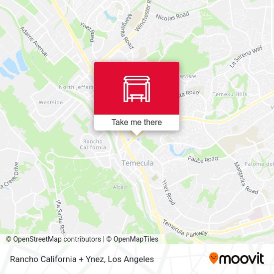 Rancho California + Ynez map