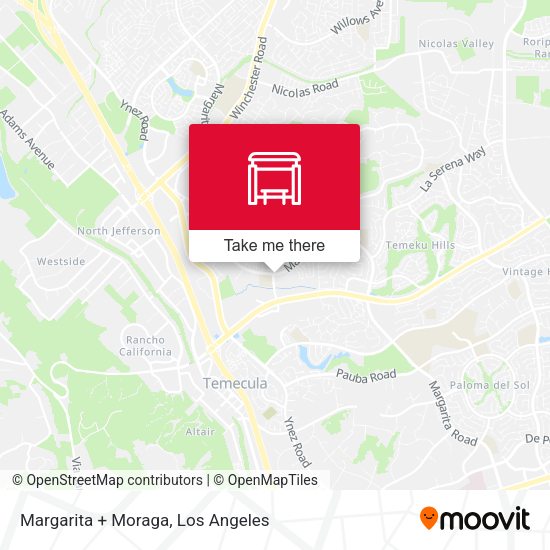 Margarita + Moraga map