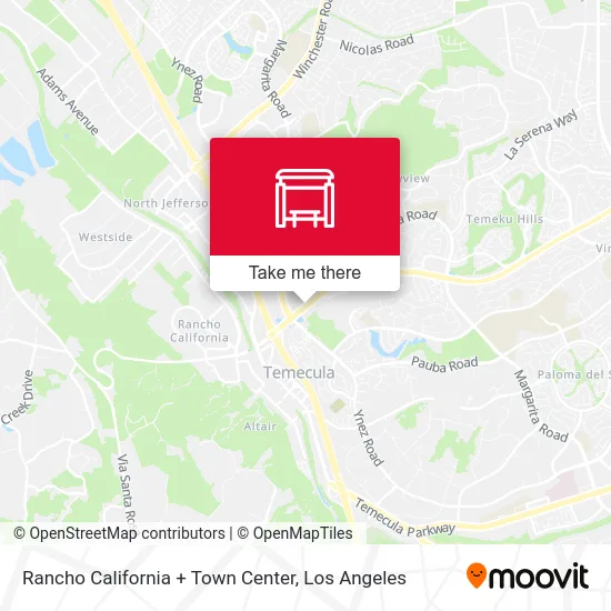 Rancho California + Town Center map