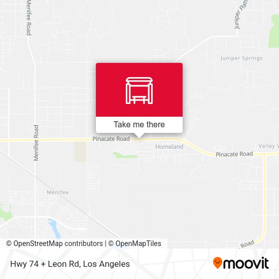 Hwy 74 + Leon Rd map