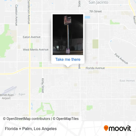 Florida + Palm map