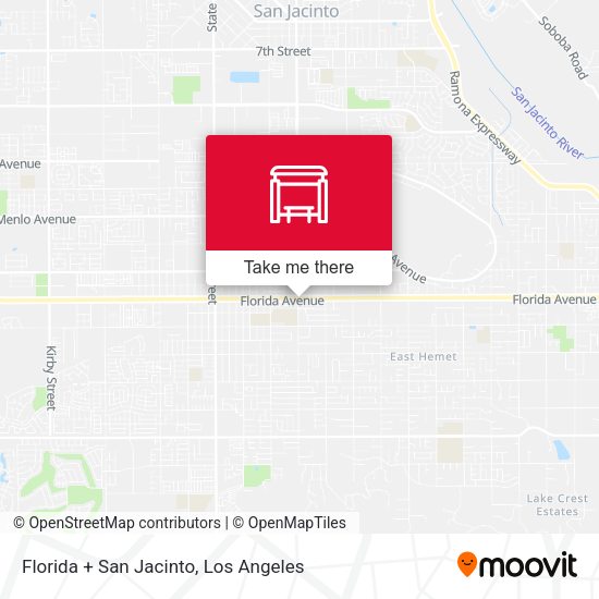 Florida + San Jacinto map