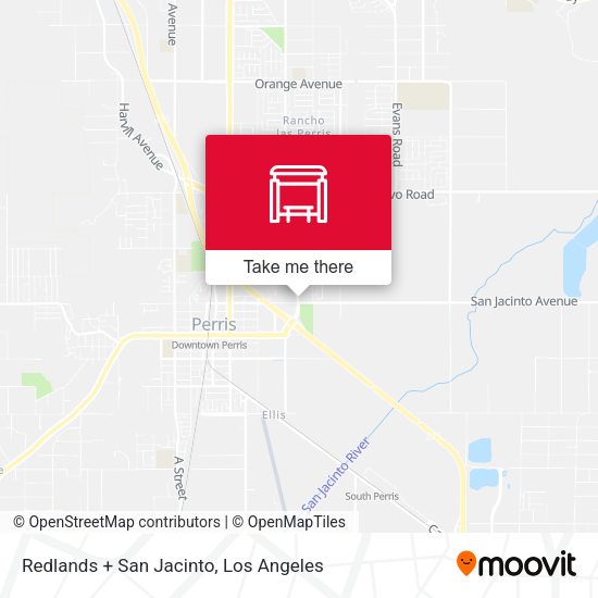 Redlands + San Jacinto map