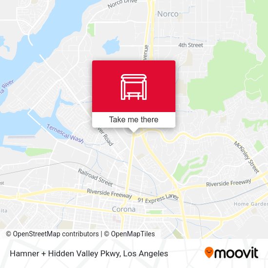 Mapa de Hamner + Hidden Valley Pkwy