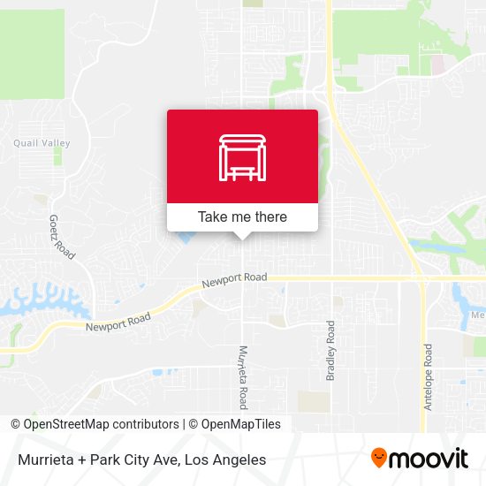 Murrieta + Park City Ave map