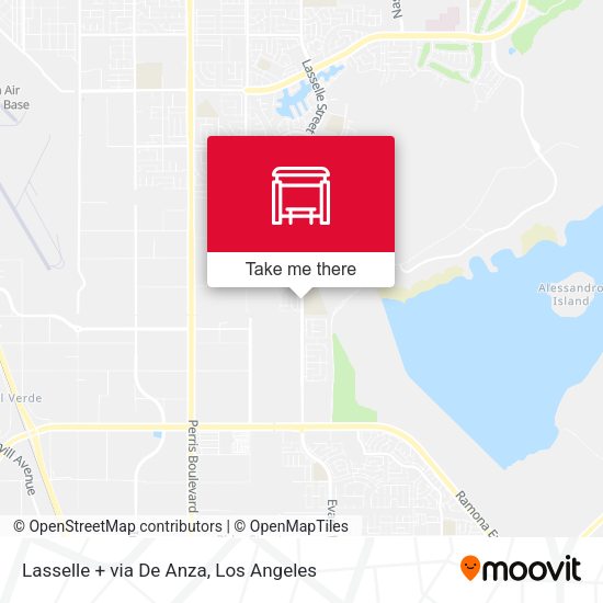 Lasselle + via De Anza map