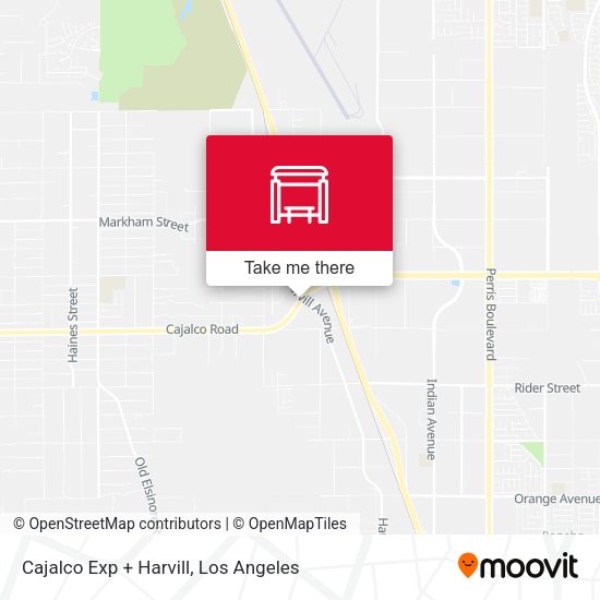 Cajalco Exp + Harvill map