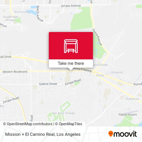 Mission + El Camino Real map