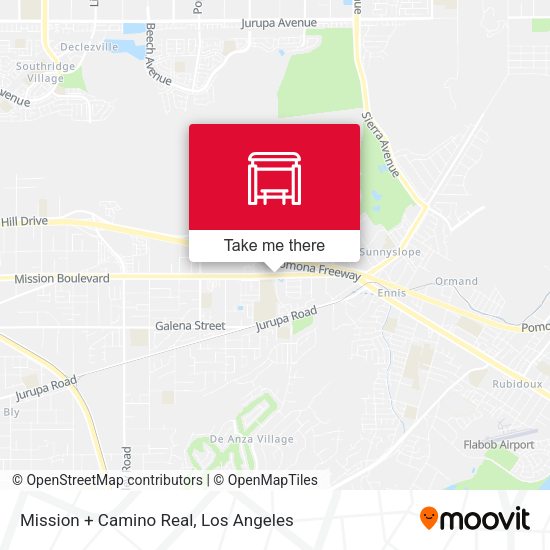 Mission + Camino Real map