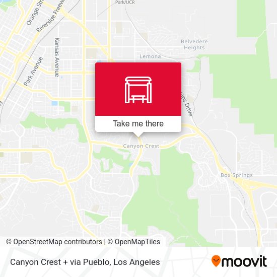 Canyon Crest + via Pueblo map