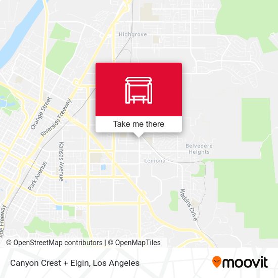 Canyon Crest + Elgin map