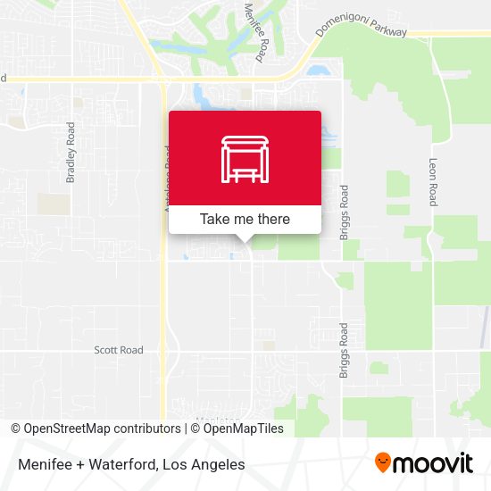 Menifee + Waterford map