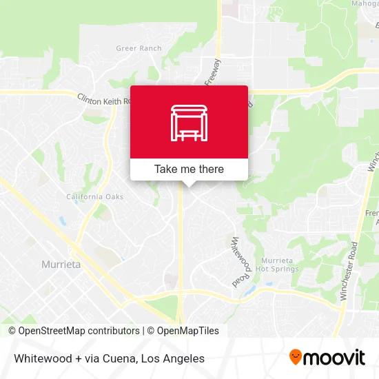 Whitewood + via Cuena map