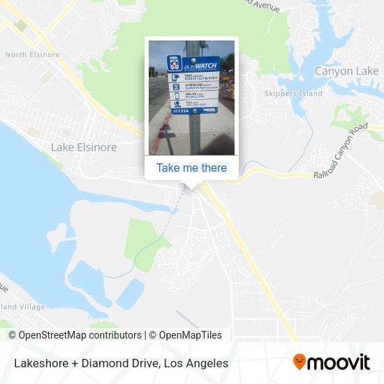 Lakeshore + Diamond Drive map