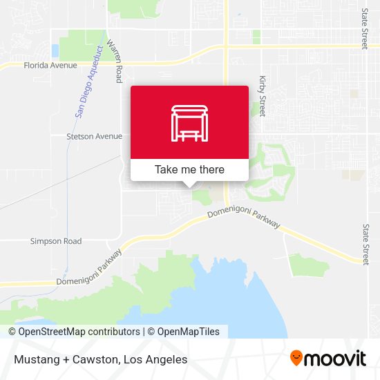 Mustang + Cawston map