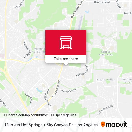 Murrieta Hot Springs + Sky Canyon Dr. map