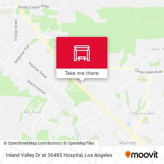Inland Valley Dr at 36485 Hospital map