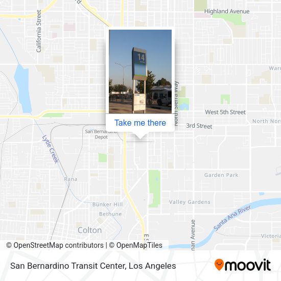 San Bernardino Transit Center map