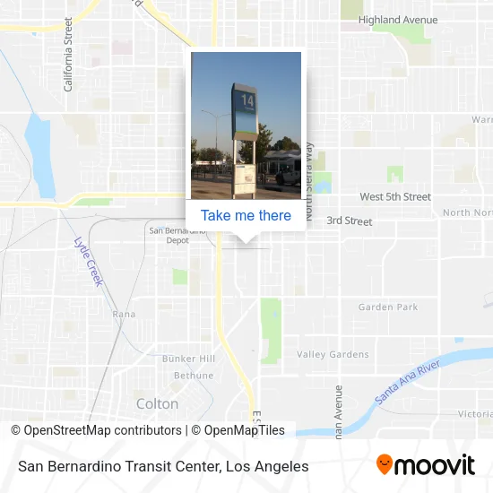 Mapa de San Bernardino Transit Center