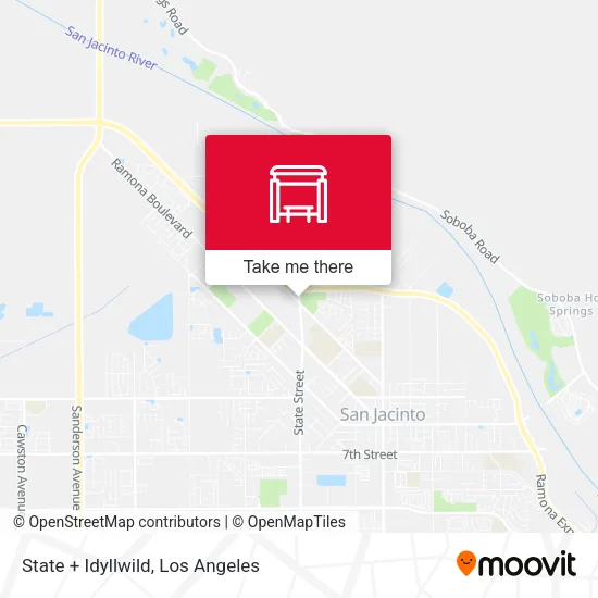 State + Idyllwild map