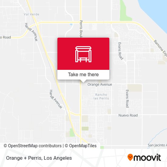 Orange + Perris map