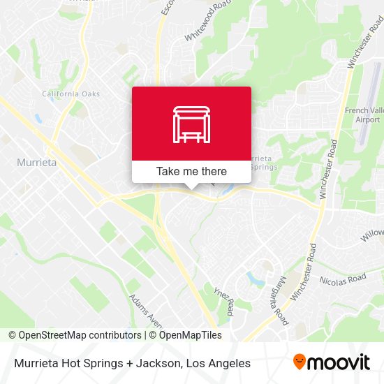 Murrieta Hot Springs + Jackson map