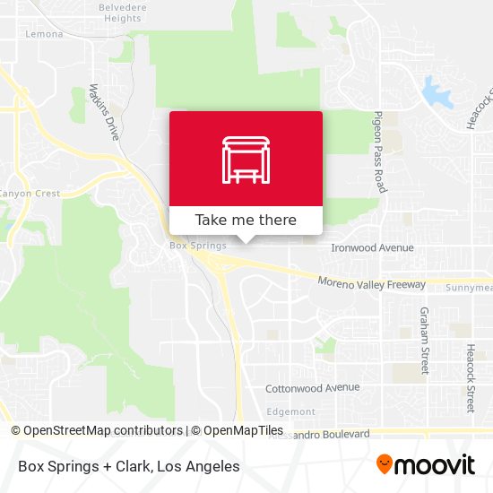 Mapa de Box Springs + Clark