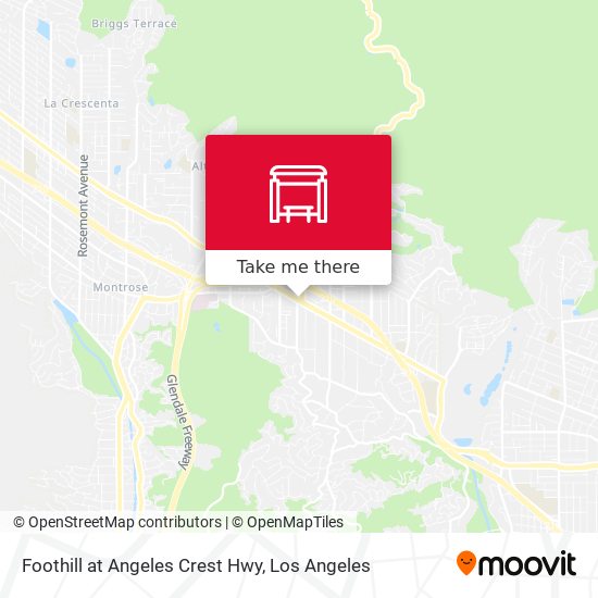 Foothill at Angeles Crest Hwy map