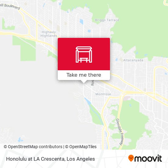 Honolulu at LA Crescenta map
