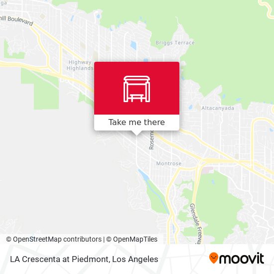 LA Crescenta at Piedmont map