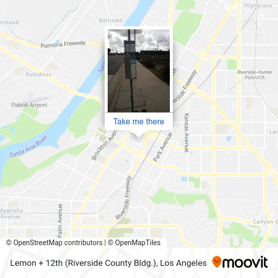 Lemon + 12th (Riverside County Bldg.) map