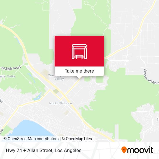 Hwy 74 + Allan Street map