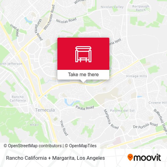 Mapa de Rancho California + Margarita