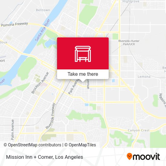 Mission Inn + Comer map