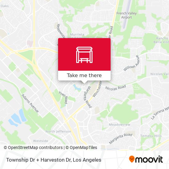 Township Dr + Harveston Dr map